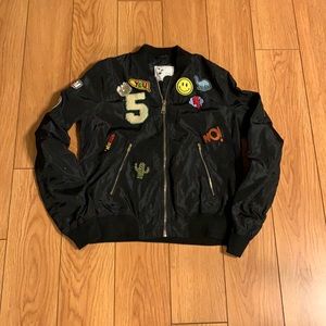 Vintage 90s It Girl Patch Bomber Jacket